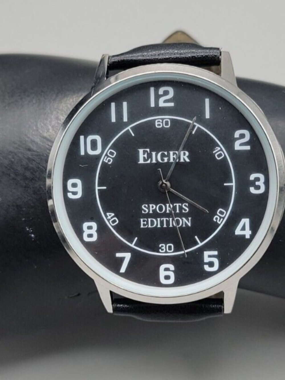 Eiger Mens Watch Sports Edition Quartz  Large 41mm Dial 8.5" Leather Band